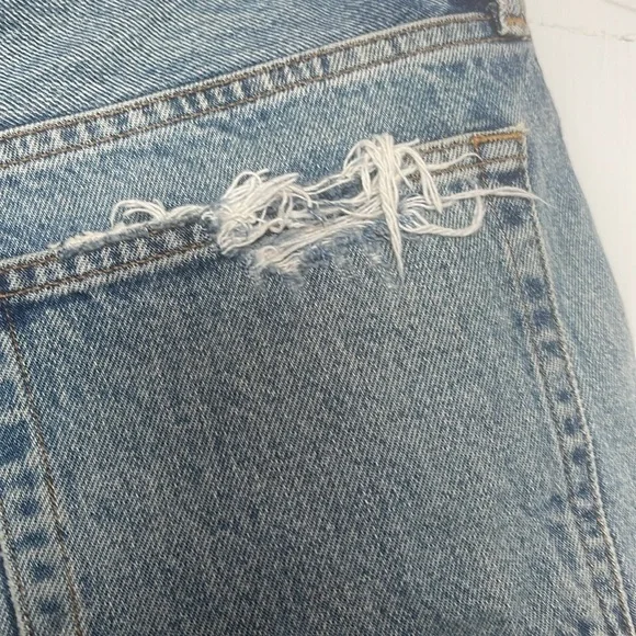 Agolde Riley High Rise Slim Leg Shorts Size 32 - Picture 7 of 8